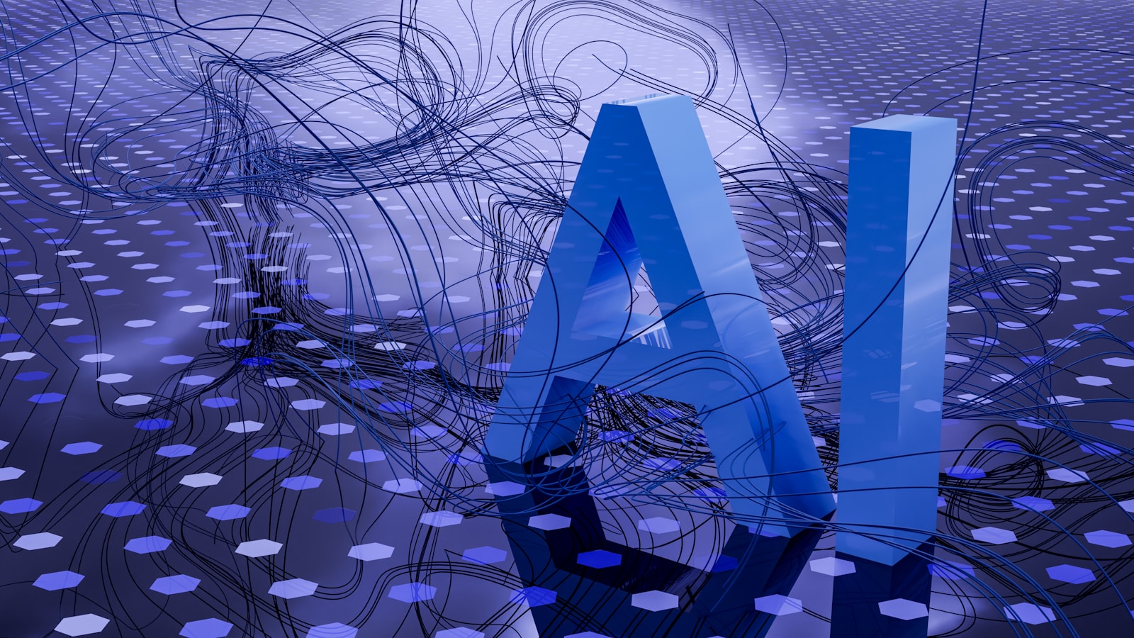 Abstract AI technology visual