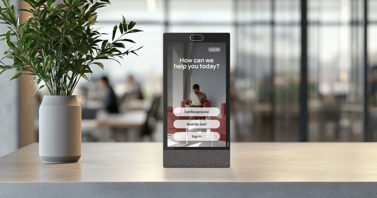 Virtual reception kiosk interface